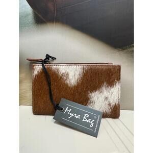 NEW MYRA BAG BAILEY RAY HAIRON COWHIDE CREDIT CARD HOLDER S-7466 MAKE OFFER!!